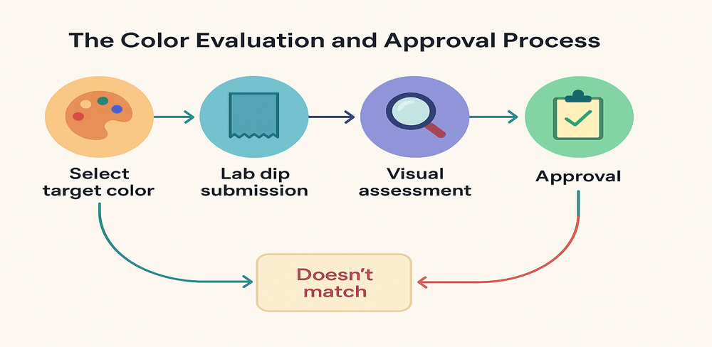 The apparel color and evaluation process