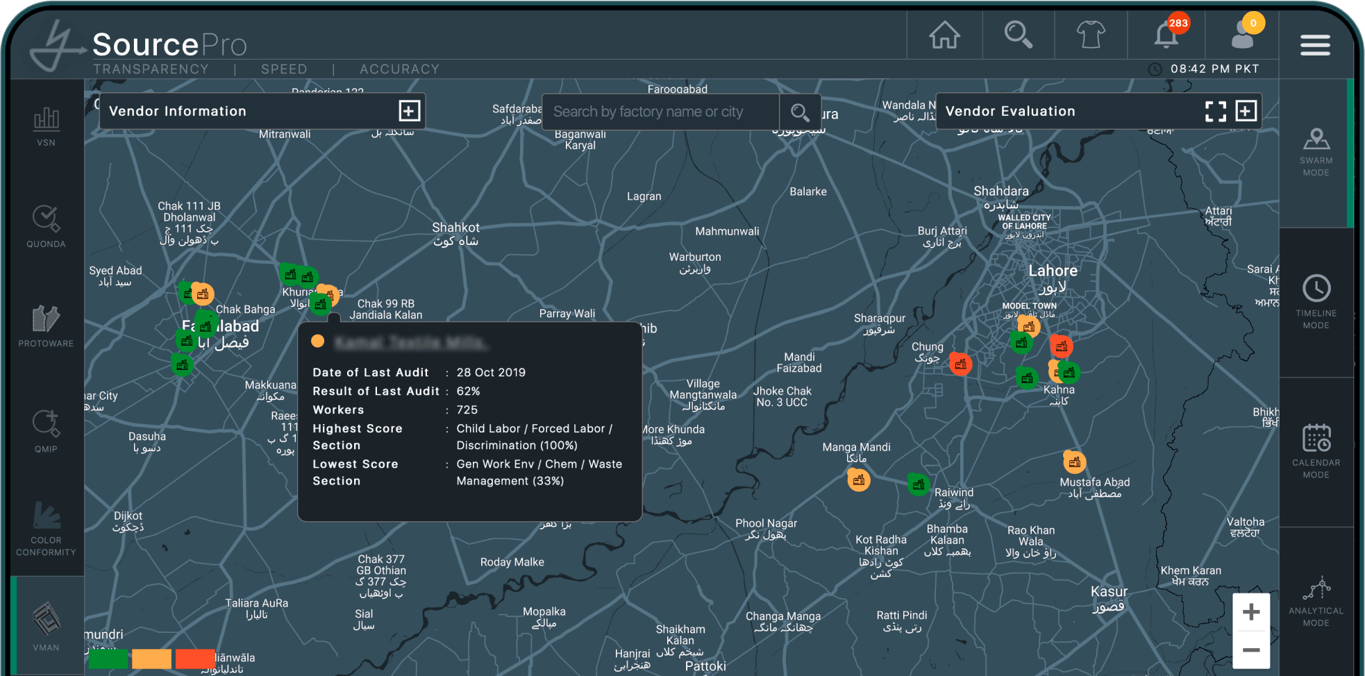 Real-Time Vendor Ratings & Status Maps