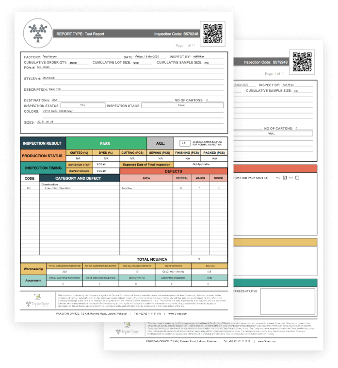 Inspection reports